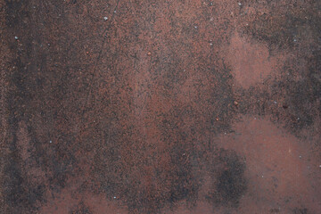 Close up top view of used brick surface red color with fungi.