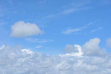 blue sky white cloud on air at daylight