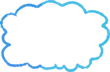 Horizontal circle with a cold watercolor texture