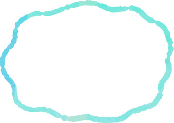 Horizontal circle with a cold watercolor texture