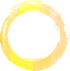 Gold Watercolor ring drawn with a brushlet