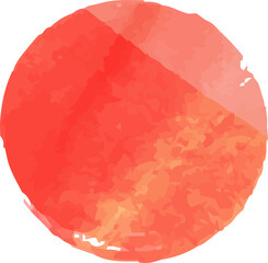 Warm Watercolor Circle drawn with a brushlet