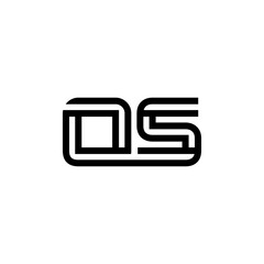 Fototapeta premium initial letter os line stroke logo modern