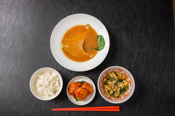 Obraz na płótnie Canvas ふかひれの姿煮　luxury Chinese cuisine Shark fin simmered