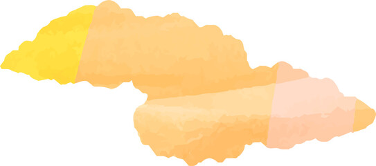 Obraz premium Gold Watercolor Japanese clouds connected to each other