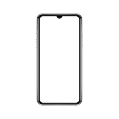 Smartphone frameless with a blank screen lying on a flat surface. High Resolution Vector for Infographic Business web site design or phone app and for other design needs.