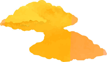 Obraz premium Gold Watercolor Japanese clouds connected to each other