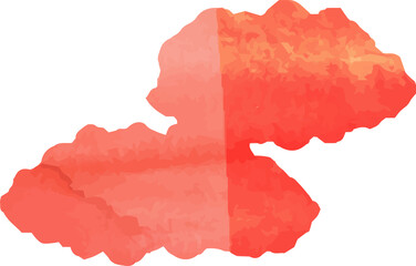 Warm Watercolor Japanese clouds connected to each other