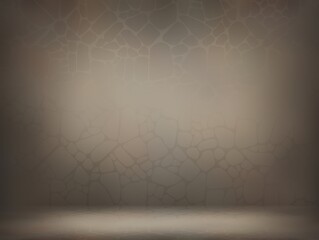 Stone wall brown 3d background. Smooth texture. Designer empty studio illustraston. Low light and muted vignette.