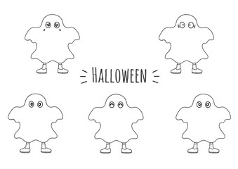 おばけ　セット　シンプル