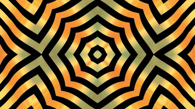 Gold abstract linear geometric. Gold pattern background. Retro wave looping animation