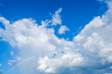 写真素材 青空 空 雲 初夏の空 背景 背景素材 6月 コピースペース Wall Mural Rummy Rummy