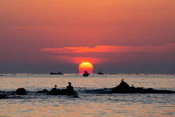 sunrise over the sea