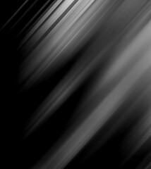 Black and white motion blur tilted lines abstract dark background