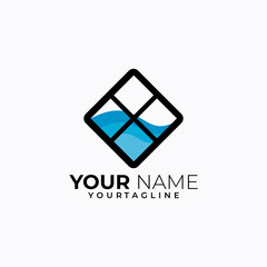 window clean logo icon vector isolated