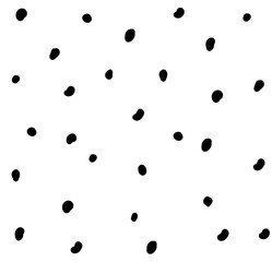 Pattern with black dots on white background. Vector modern illustration