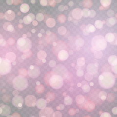 Soft glitter sparkles defocused rays lights bokeh transparent background. Vector
