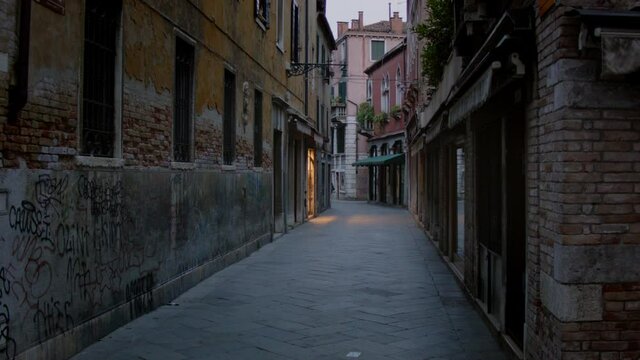 Venice alley at dusk