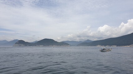 view of the sea and mountains