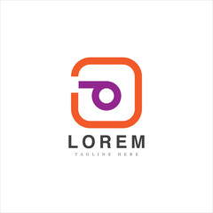 abstract modern logo design with camera shape theme