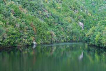 秋の鳳来湖