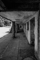 Fototapeta premium Old abandoned military fort in Warrenton Oregon