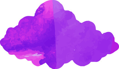 Purple Watercolor Japanese clouds