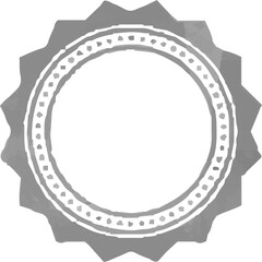 Monochrome Watercolor ornament medal