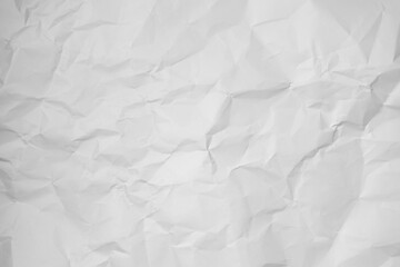 White crumpled paper texture background.	