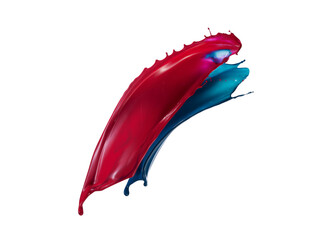 Splashing of the color liquid