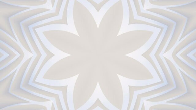 Abstract White background. Abstract lines. Wave background. Modern parametric surface. Seamless looping animation kaleidoscope
