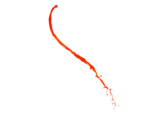 Splashing of the color liquid