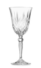 Empty glass on white background