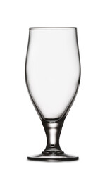 Empty glass on white background