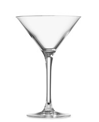 Empty glass on white background