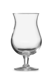 Empty glass on white background