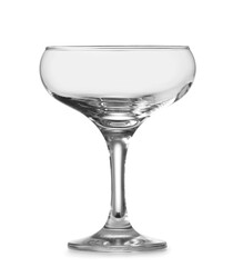 Empty glass on white background