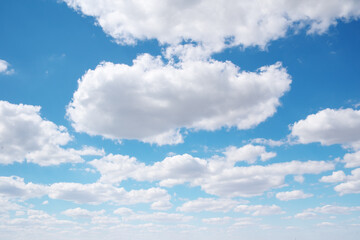 White clouds and deep blue sky at day.