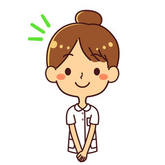 看護師　若い女性　笑顔　上半身