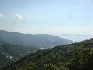 Fototapeta na wymiar St Lucia mountains forest ocean