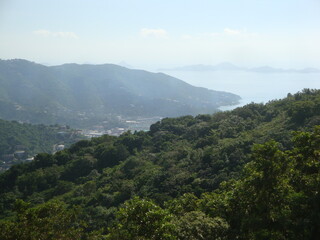 St Lucia mountains forest ocean