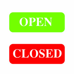 Icons open and closed. Vector sign for an open door. Open vector of icons isolated on a white background. Open the sign line icon for websites, mobile apps, and information graphics.