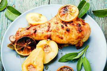 Baked turkey leg