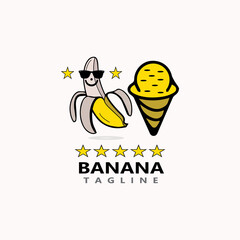 Banana Logo Template vector illustration