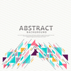 futuristic and dynamic colorful triangle lines composition ornament and texture modern pattern background