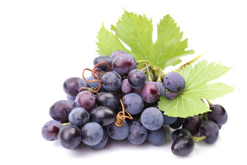 Grapes on a white background