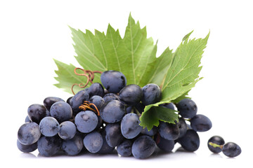 Grapes on a white background