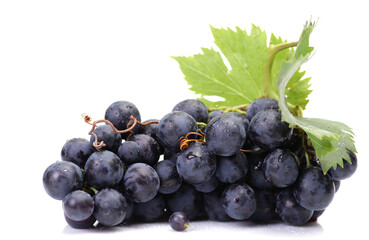 Grapes on a white background