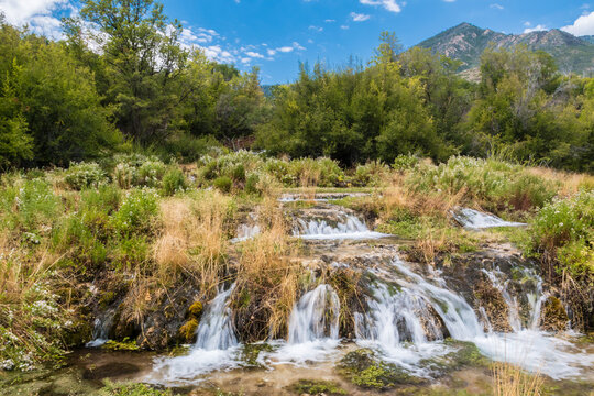 Cascade Springs In The Mount Timpanogos Region, Wasatch Mountains, Utah,USA