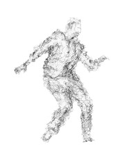 Fototapeta premium A man in suit scary moving